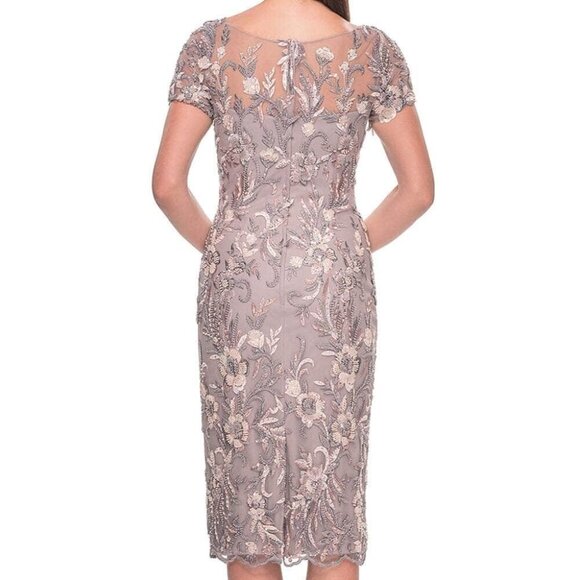 NWT La Femme 31775 Semi Formal Dress Dusty Mauve Size 8 - Picture 2 of 4